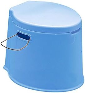 Denny International 6L Large Compact Portable Toilet Potty Loo with Washable Basket and Toilet Roll Holder for Pool Party Camping Caravan Picnic & Festivals