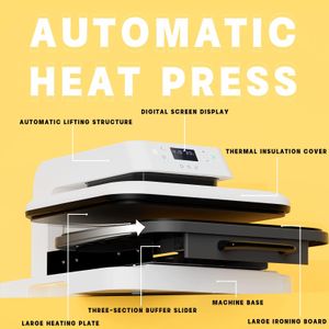 HTVRONT 15x15 Heat Press Machine – White, Easy Press for T-Shirts