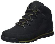 Timberland Men's Euro Rock Hiker Boots, Black Nubuck, 11 UK