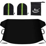 ASZ Windshield Snow Cover, Windshield Cover for Ice and Snow, Car Windshield Cover with Side Mirror Covers & Magnet Insert, Car Snow Cover Windproof Waterproof- Fits Most Cars Trucks Vans SUVs
