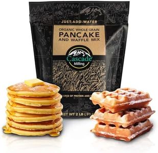 Cascade Milling Organic Whole Grain Pancake and Waffle Mix. Just Add Water. Makes 42 Pancakes. Pancake Mix For Adults & Kids. Non GMO, Kosher. Resealable Bag 2 lb (Pack Of 1)
