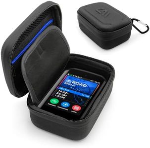 CASEMATIX Carry Case Compatible with Garmin eTrex Solar GPS Handheld Navigator, SE 2.2,10, 22x, 30x, Touch 35 and More - Protective Hiking Case with Lanyard and Carabiner for Handheld GPS up to 4.75"