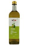 WOW Cooking Oils Extra Virgin 100% Pure & Natural Avocado oil extracted by fresh pulp of avocado seed - For Cooking, Haircare and Skincare 1000 ml- Glass Bottle