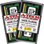 A-Tech 16GB (2x8GB) DDR4 2400MHz SODIMM PC4-19200 2Rx8 Dual Rank 1.2V CL17 260-Pin Non-ECC Unbuffered Notebook Laptop RAM Memory Upgrade Kit