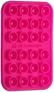 OCTOBUDDY Classic - Silicone Suction Phone Case Adhesive Mount - Hands-Free, Strong Grip Holder for Selfies & Videos - iPhone & Android Compatible - 2.25″ x 3.25″, Hot Pink