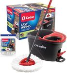 O-Cedar Easywring Microfiber Spin Mop & Bucket Floor Cleaning System with 1 Extra Refill