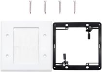 XGGYA Brush Wall Plates with Mounting Brackets for Cables Pass Through,2 Gang,HDMI Wall Plate,Wall Plate for in Wall Cable Management,5 Packs