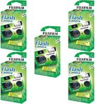 Fujifilm QuickSnap Flash 400 One Time Use 35mm Camera with Flash, 27 Exposures, 5-Pack