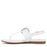 Naturalizer Women's Trendy Flat Sandal, White Leather, 8