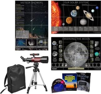Orion GoScope III 70mm Refractor Travel Telescope Kit - Portable Beginnner Scope Kit for Families & Adults with Maps, Backpack, Tripod & Accessories