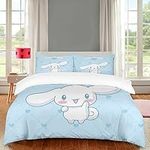 RIDD 3pcs Cinnamoroll Duvet Cover Twin Bedding Set, Cartoon Puppy Comforter Bedspread Quilt Cover, 2 Pillow Shams, Cinnamoroll Fans Gifts