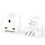 LENCENT 2X UK to Italy Plug Adapter, Grounded Italian Travel Adapter for Italy, Chile, San Marino, Vatican City, Uruguay, Syria, Eritrea, Libya and more (Type L)