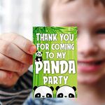 Partyzon Panda Theme Return Gifts Thank You Tags Thank u Cards for Gifts Pack of 20 Nos Cards and Glue Dots