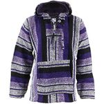 Siesta Mexican Baja Jerga Hoody - Lavender (Large)