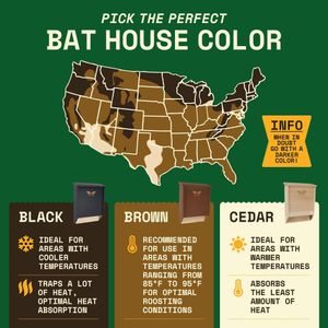 WildYard 2-Chamber Bat House – Outdoor Wooden Shelter for Bats