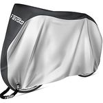 Favoto Bike Cover Waterproof Outdoor Bicycle Cover Thicken Oxford 29 Inch Windproof Snow Rustproof with Lock Hole Storage Bag for Mountain Road Bike City Bike Beach Cruiser Bike (Silver)