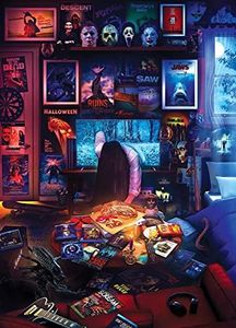 House of Horrors and Scary Movies 1000 Piece Jigsaw Puzzle by Rachid Lotf | Interactive Brain Teaser Board Game for Adults, Educational Toys & Games | 28 x 20 Inches