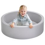 Foam Baby Ball Pit for Toddlers: Large Ball Pits for Babies with Soft Memory Sponge, Indoor Outdoor Baby Play Ball Pit, Kids Play Ball Pool, Gift Toys for Infants Boys and Girls (Balls Not Included)