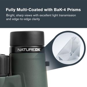 Celestron Nature DX 10x42 Binoculars – Multi-Coated Lens, BaK-4 Prism, Green
