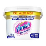 Vanish Gold Crystal White Stain Remover Powder, 2.4kg, Oxi Action for Quick Wash, Restores Whites & Removes Tough Stains, Without Pre-treating