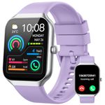 Smart Watch for Men Women Answer/Make Calls, 1.96" Fitness Watch Step Counter Heart Rate Sleep Monitor Fitness Tracker 113+ Sports Activity Trackers IP68 Waterproof Smartwatches for Android IOS Purple