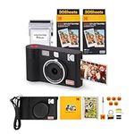 KODAK Mini Shot 2 ERA 4PASS 2-in-1 Instant Camera and Photo Printer (2.1x3.4) (Camera + 68 Sheets (8 Initial Sheets + 60 Sheets Pack) + Gift Accessories, Black)