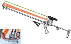 Professional Slingshot Rifle with Sight, High Precision Target Shooting, Aluminum Frame, 16mm Steel Shaft for Adult Hunting and Target Practice (Slingshot Rifle)