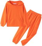 Arshiner Girls Clothing Sets Halloween 2 Piece Sweatsuits Orange Sweatshirts and Sweatpants with Pockets Jogger Tracksuits