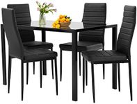 FDW Dining Table Set Glass Dining R