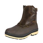 NORTIV 8 Men's Insulated Waterproof Winter Snow Boots Warm Outdoor Boots for Cold Weather,Size 9,Brown/Black,170410