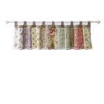 Greenland Home Blooming Prairie Authentic Patchwork Tab Top Window Valance 84 x 21