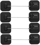 Himake Refrigerator Lock, Combination Lock for Refrigerator Cabinets, Drawers, Heavy Duty Fridge Lock, Easy Install No Keys Needed (Black-4Pack)