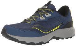 Saucony Men's Aura TR Trail Running Shoe, Indigo/Black, 10 US