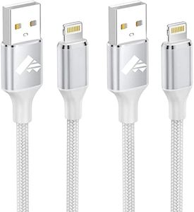 iPhone Charger Cable 1.5M 2Pack, Aioneus USB A to Lightning Cable MFi Certified iPhone Cable Nylon Braided iPhone Charging Cable Fast Charging for iPhone 14 13 12 11 Pro Max XR XS Max X 10 8 7 6 Plus