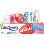 Aquafresh Splash Toothpaste 3-8 years, Kids Toothpaste, Strawberry Flavour Toothpaste, 75 ml