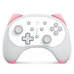 IINE Cartoon Kitten Wireless Controller for Nintendo Switch/Lite, White, Small Size