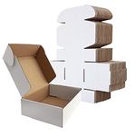 Box Brother 3 Ply White Flap Corrugated Packaging Box Size: 4x4x1.5 Length 4 inch Width 4 inch Height 1.5 inch 3Ply Corrugated Packaging Box (Pack of 25)