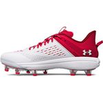 Under Armour Men's Yard Low Mt TPU Baseball Cleat Shoe, Red, 11