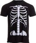 Ann Arbor T-shirt Co. Skeleton Rib Cage Jumbo Print Novelty Halloween Costume Unisex T-Shirt-Adult,M Black