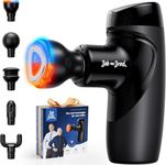 BOB AND BRAD Mini Massage Gun with Heat, M7 Plus Portable Massager, Muscle Massage Gun for Home, Office, Gym & Travel, Great Gifts for Women Men