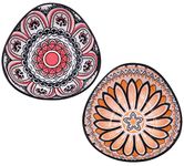 Trifecta Decorative Turkish Ceramic Bowl Set 90ML Sauce Multicolor Dipping Finger Small Serving Charcuterie Bowls Classic Porcelain Side Dish Bowl Seasoning Dishes(Random Pattern, Set of 2)