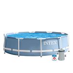 Intex - 28702 - 10ft x 30in Prism Frame Pool with Filter Pump with UK plug