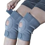 FITPUT 1 Pair Adjustable Knee Caps For Women For Pain Relief With Anti Slip Design Grey Knee Brace For Knee Pain,breathable Neoprene Knee Support For Men Gym,magnetic Knee Belt For Gym