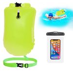 Swim Buoy Tow Float Dry Bag,20L Wild Swim Float,Swimming Bag with Waterproof Phone Case,Swim Accessories for Open Water Sports Kayakers Swimmers Triathletes Snorkelers,Swim Bubble Highly Visible