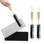 Radiator Cleaner Brush, 2 PCS Vent Trap Cleaner Brush Flexible Long Radiator Duster with Wood Handle Radiator Brush Duster Cleaning Tools for Radiator Dryer Lint Washing Machine