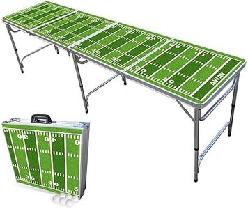 PARTYPONG 8-Foot Folding Beer Pong Table - Football Field Edition (Base Model)