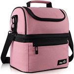 Hap Tim Lunch Box Insulated Lunch Bag Large Cooler Tote Bag for Adult,Men,Women,Kid, Double Deck Cooler for Office/School/Picnic (CA16040-PK)