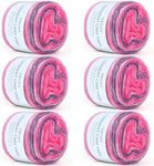 Aeelike Cake Yarn for Crocheting, 6 Skeins Gradient Yarn 100g (3.52 oz) 245m (267 Yards) # 3 Light Weight, Soft Ombré Yarns Fairyland Yarns Rainbow for Making Colorful Crafts, Lotus Purple Gradient