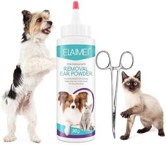 Dog Ear Cleaner, Dog Ear Powder for Hair Removal, Reduce Ear Scratching and Ear Infection, Soothes Itchy & Inflamed Ears