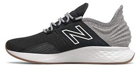 New Balance Women's Fresh Foam Roav V1 Running Shoe, Black/Light Aluminum, 7.5 M